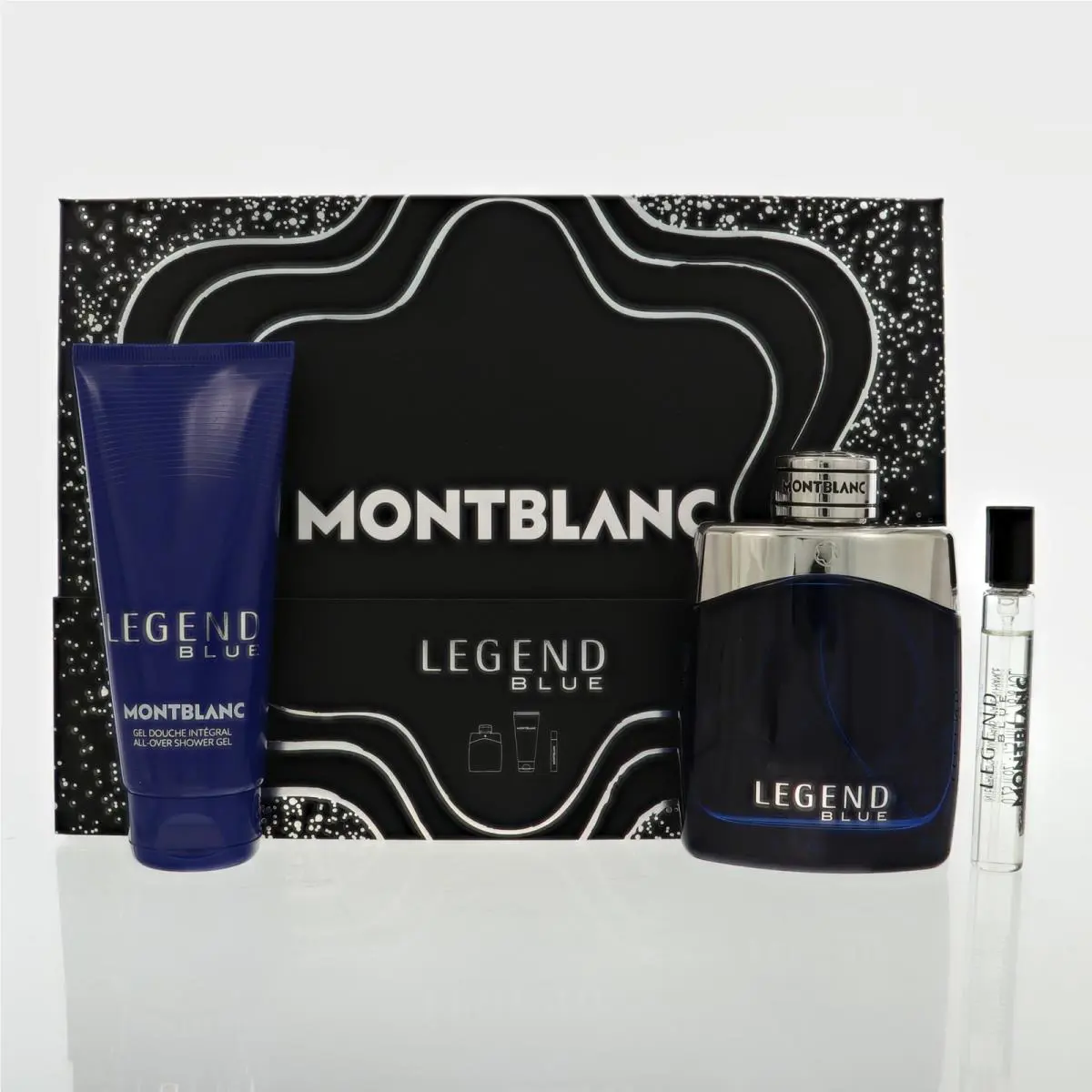 Legend Blue by Montblanc Gift Set For Men 3 Piece Set For Men: 3.3 Oz Eau De