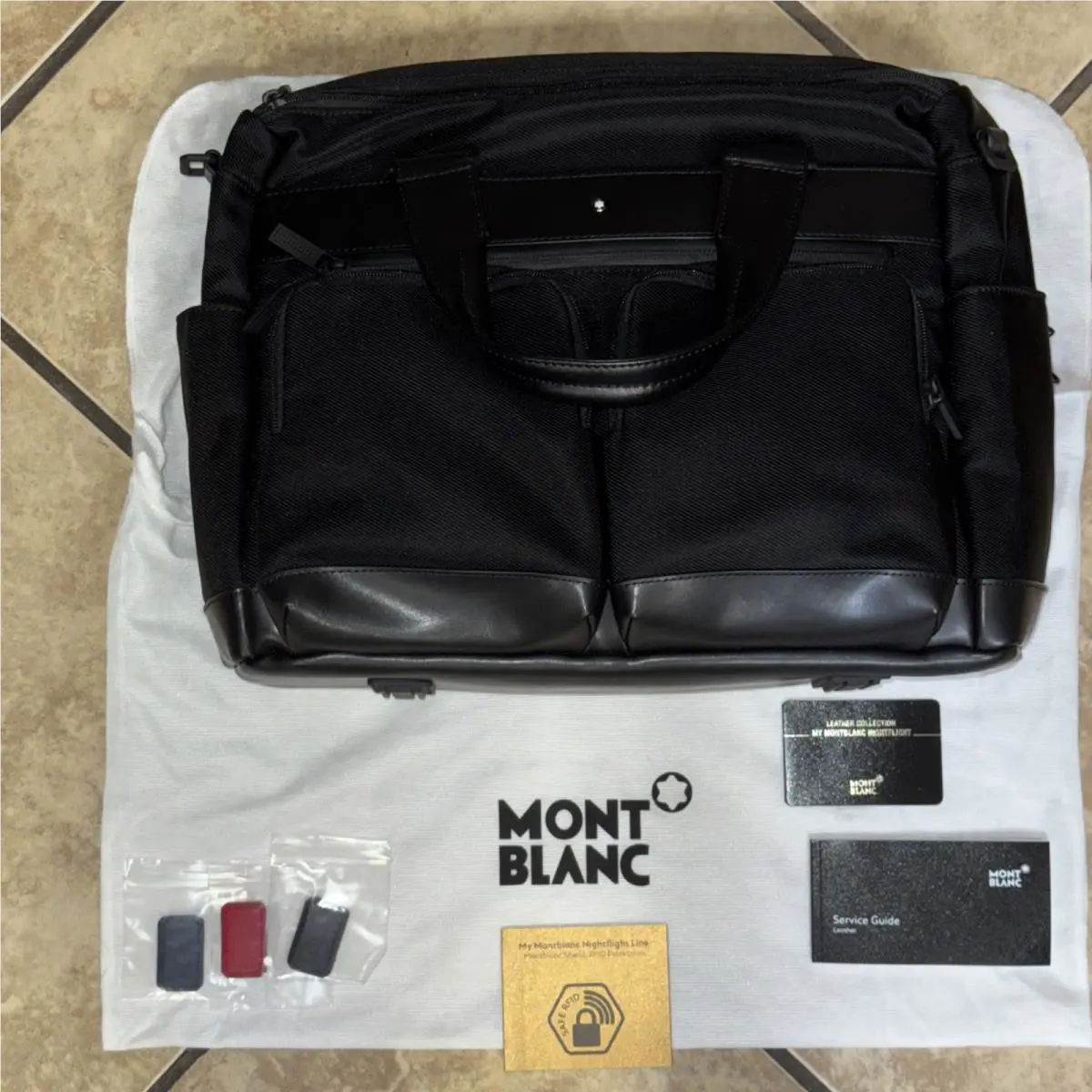 Black Montblanc Document Case Without Strap