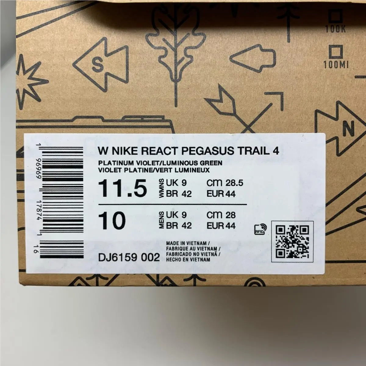 Nike shoes - Nike React Pegasus Trail 4 - DJ6159-002 - Purple 4
