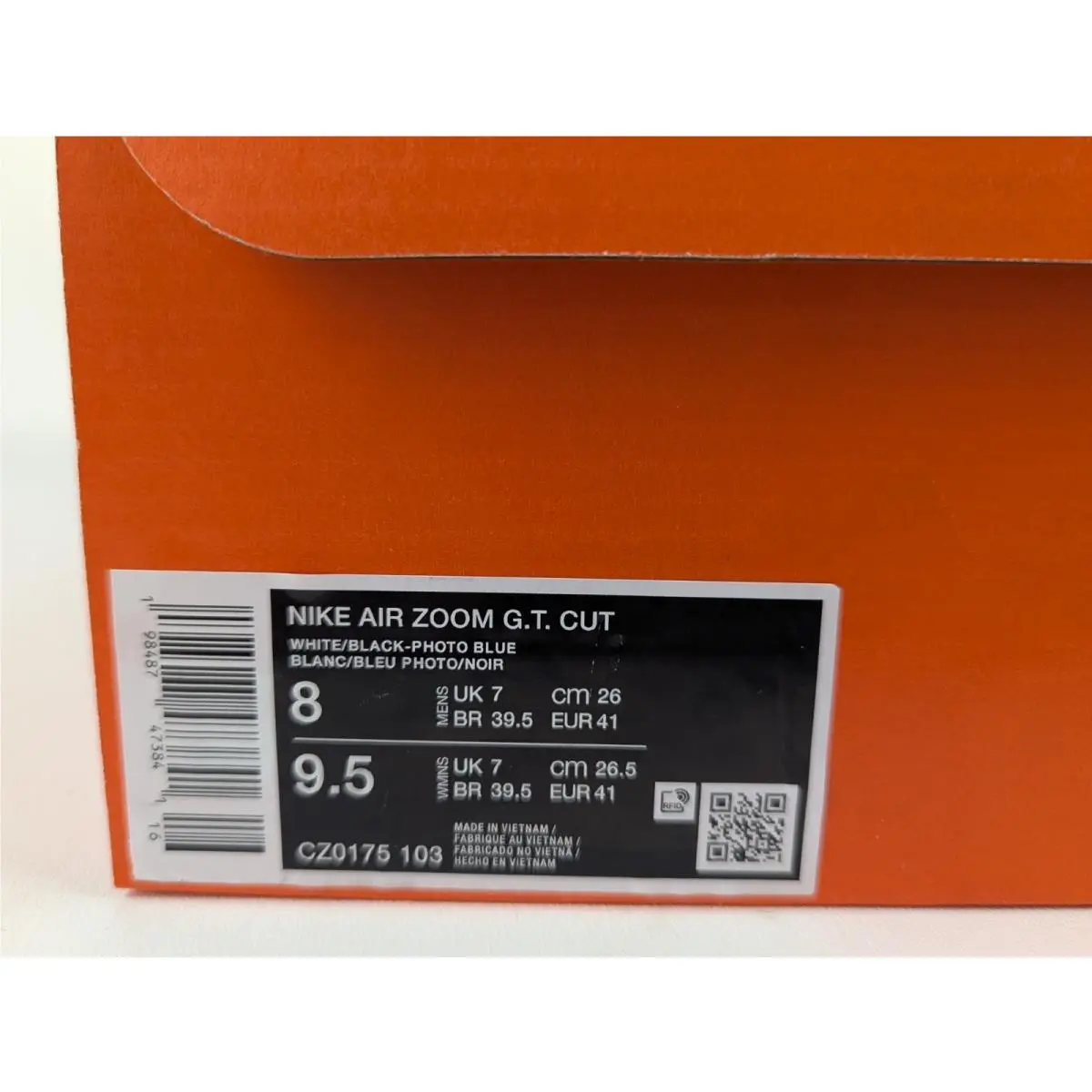Nike shoes - Nike Air Zoom GT Cut - CZ0175-103 - White/Photo Blue/Laser Orange 7