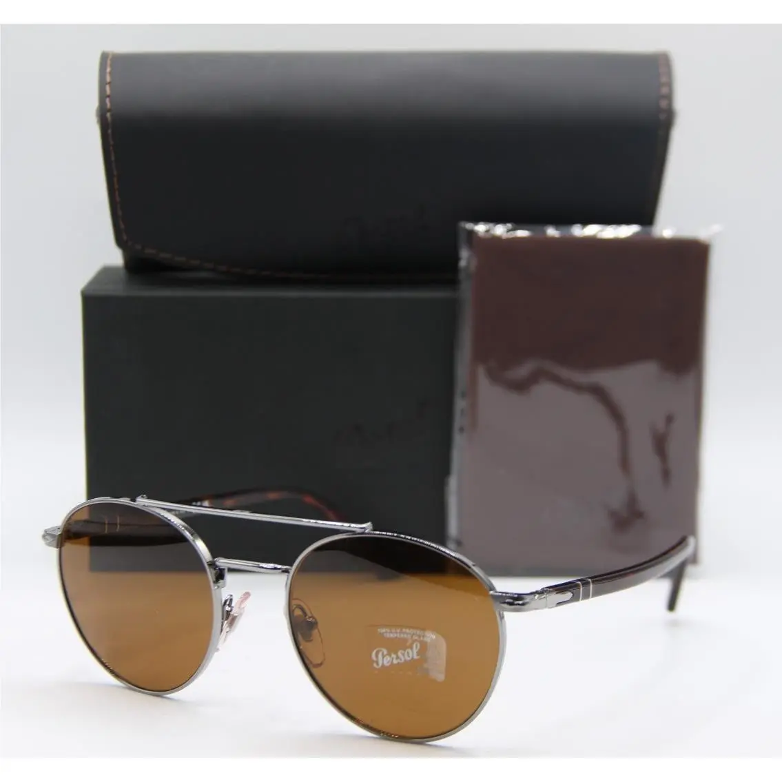 Persol P 1011-S 513/33 Silver Havana Frames Sunglasses 52-20