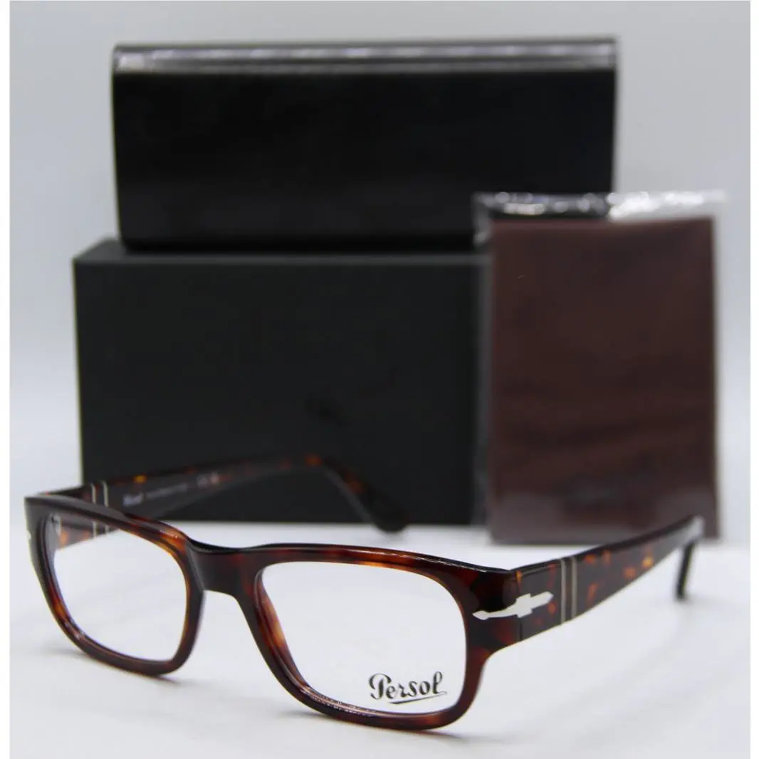 Persol P 3324-V 24 Havana Silver Frames Eyeglasses 56-20