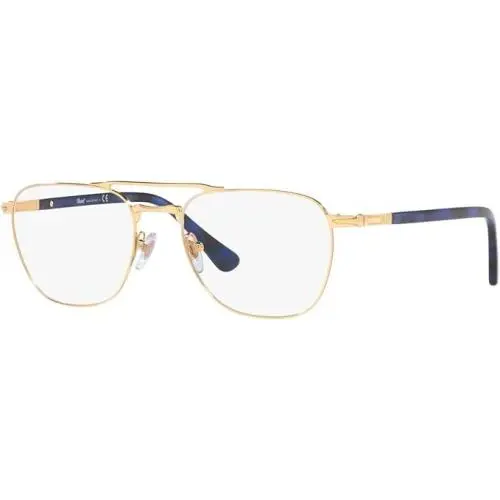 Persol PO2494v Men Eyeglasses Frames 55-18-140 Pale Gold / Blue w/ Case