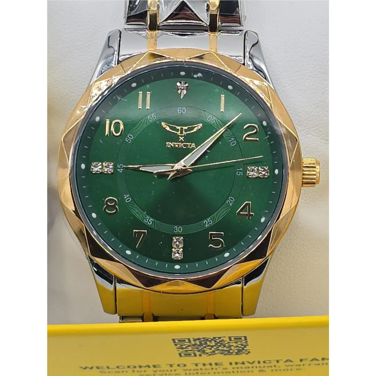 Invicta 69025 Mens Specialty 1 Quartz Green Dial Two-tone Stainless Watch