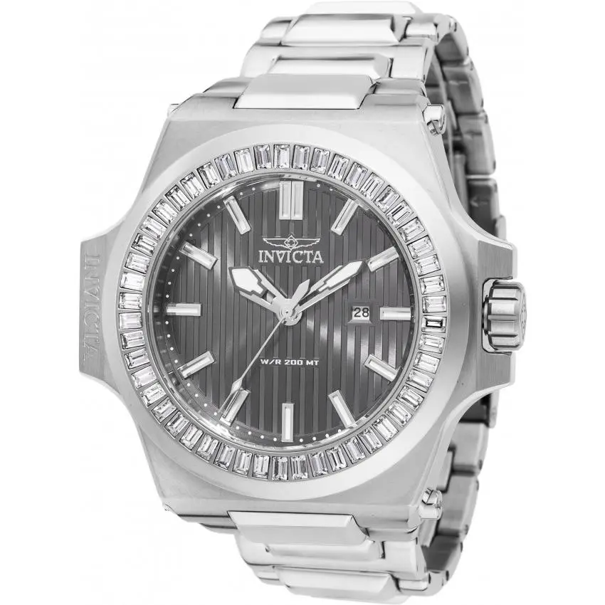 Invicta Akula Quartz Crystal Gunmetal Dial Men`s Watch 49132