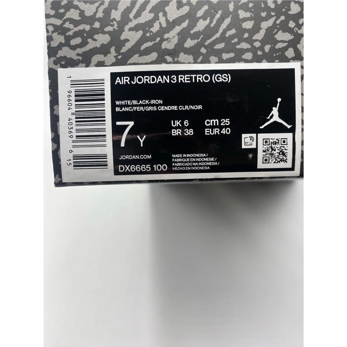 Nike shoes - Air Jordan 3 - Air - DX6665 100 - White/Black-Iron (UPC: 196604403696) 6