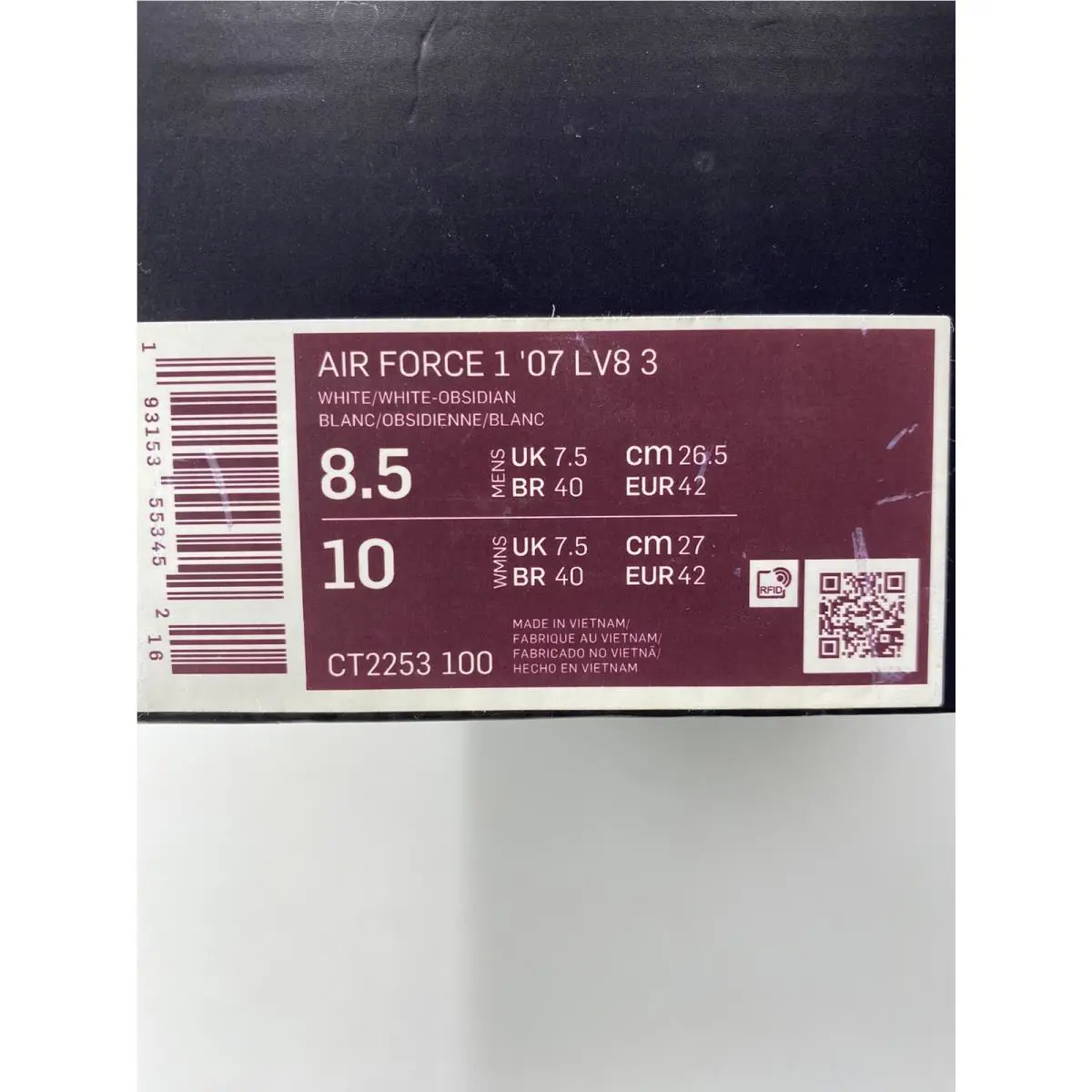 Nike shoes - Nike Air Force 1 - Air Force - CT2253 100 - White-Obsidian (UPC: 193153553452) 6