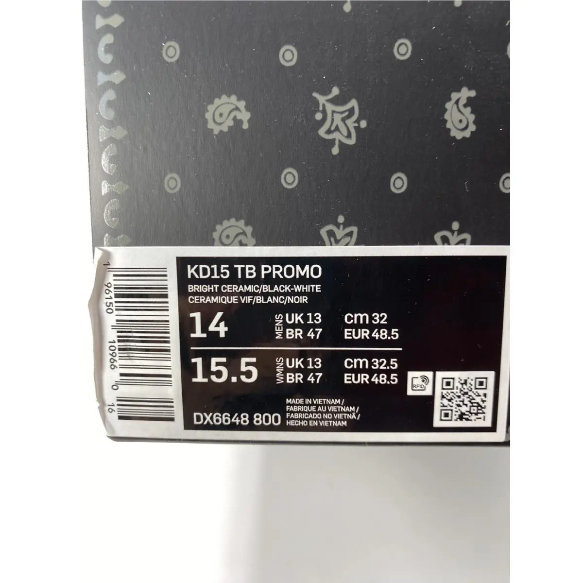 Nike shoes - Nike KD 15 - DX6648 800 - Bright Ceramic/Black-White (UPC: 196150109660) 6