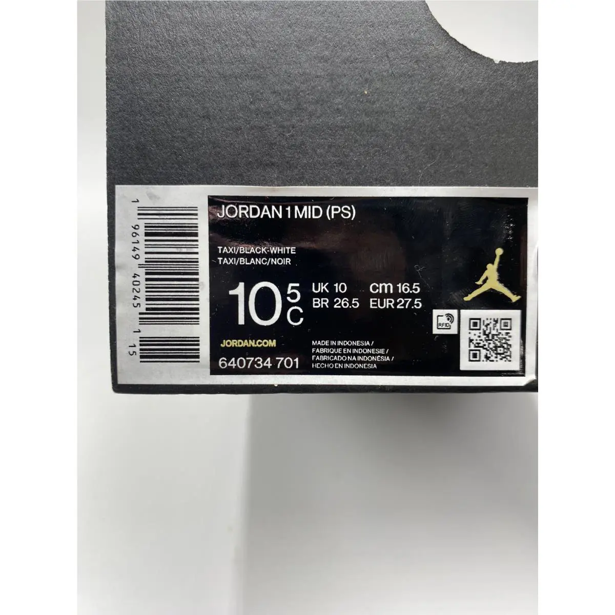 Nike shoes - Jordan 1 Mid - Mid - 640734 701 - Black (UPC: 196149402451) 6