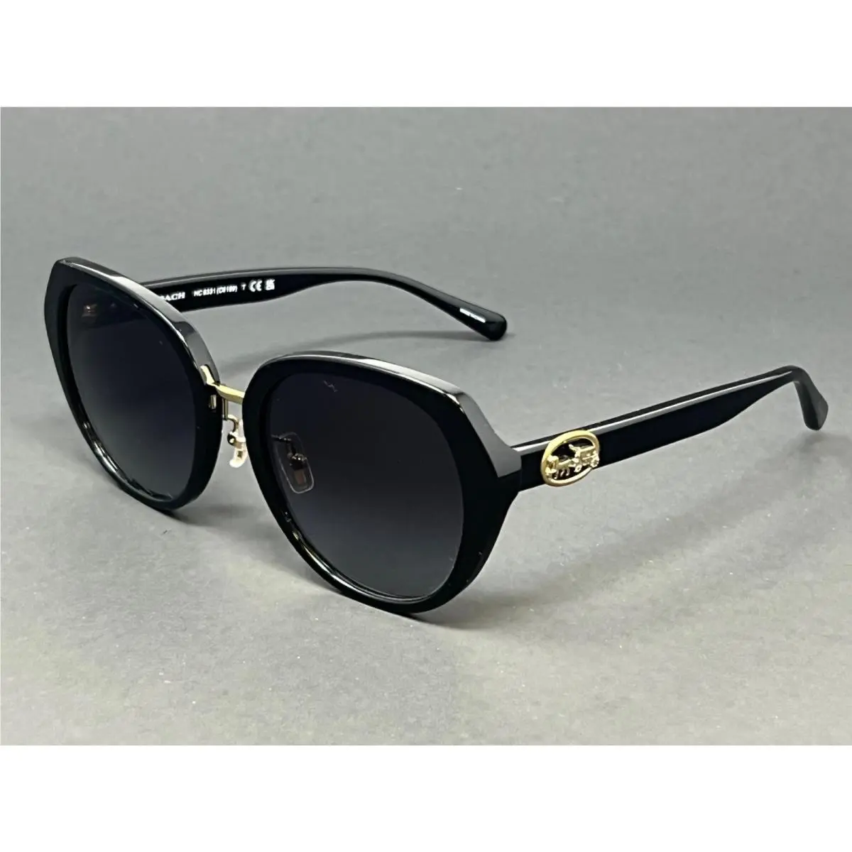Coach HC8331-50028G Black 55mm Women`s Sunglasses Horse and Carriage