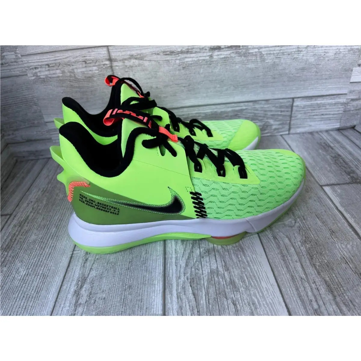 Nike Lebron Witness V Basketball Shoes Lime Glow Black Mango Men’s 8