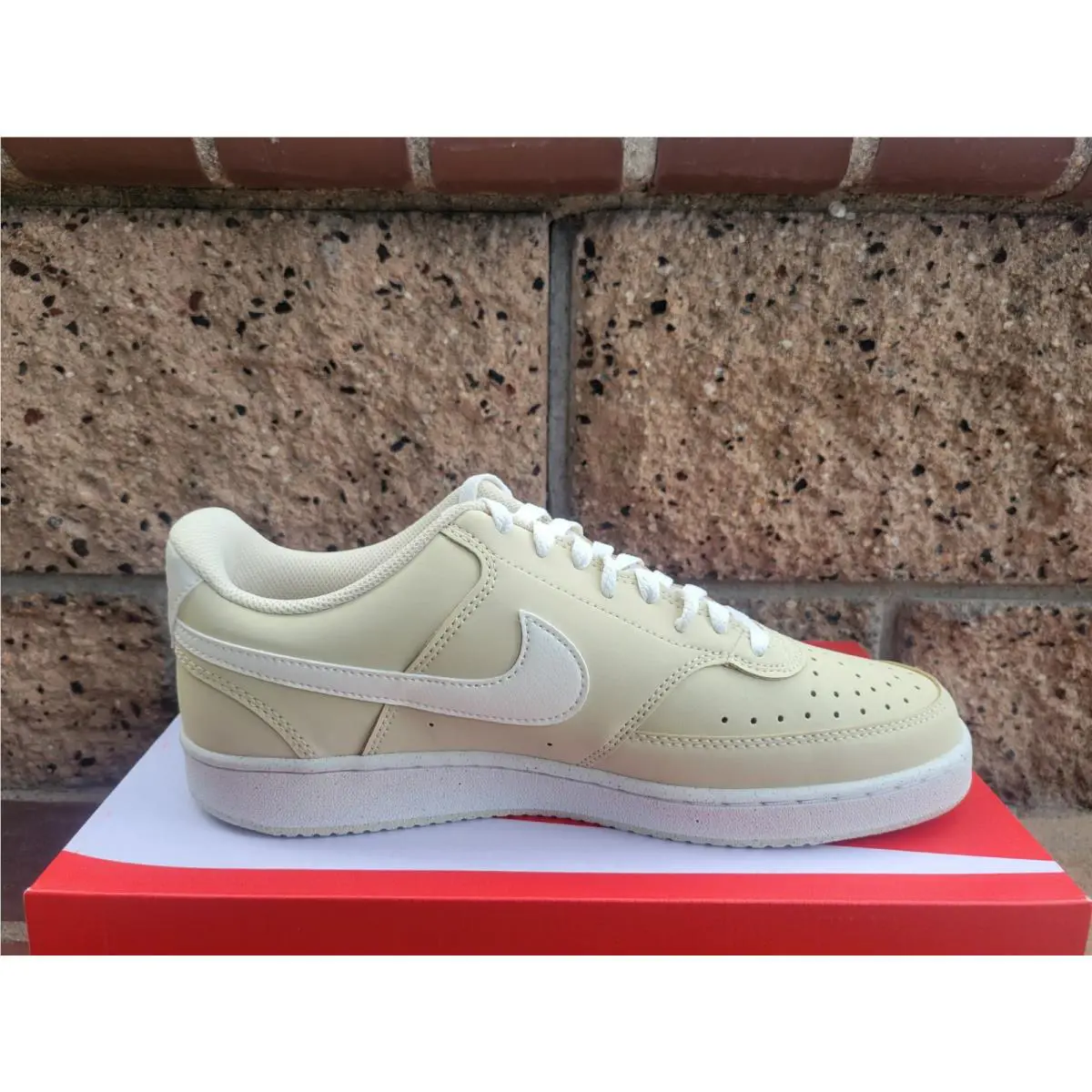 Nike shoes - Nike Court Vision Low Premium - HM9429-201 - Light Khaki/Sail (UPC: 197863830018) 0