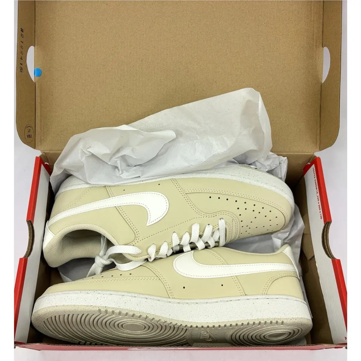 Nike shoes - Nike Court Vision Low Premium - HM9429-201 - Light Khaki/Sail (UPC: 197863830018) 8