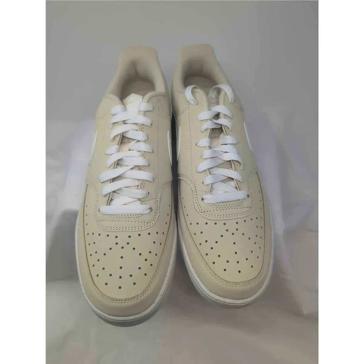 Nike Court Vision Low Premium Men`s Size 10.5 Light Khaki/sail Style HM9429-201