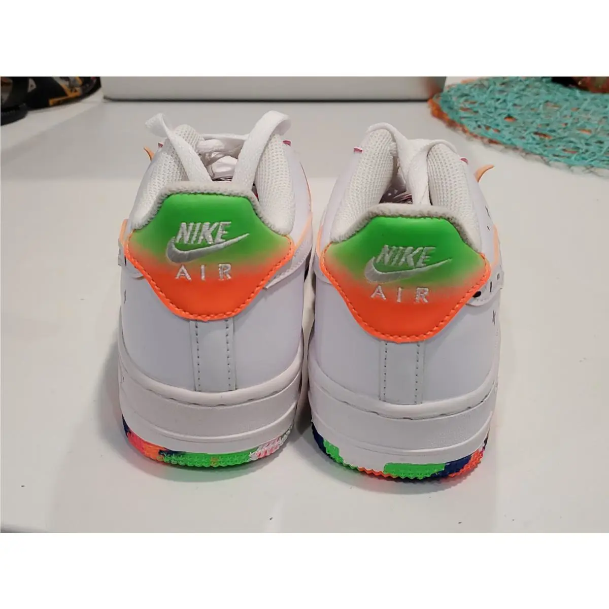 Nike shoes - Nike Air Force 1 LV8 - DV1366-111 - White, Manufacturer: White/Total Orange (UPC: 195870623333) 2