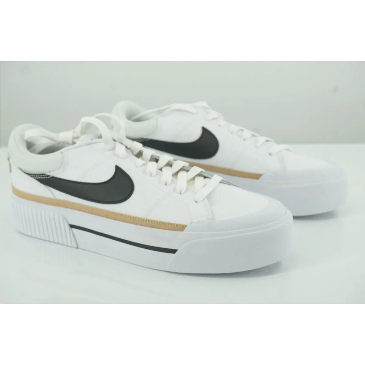 Nike shoes - Court Legacy Lift - Court Legacy Lift - White Black Hemp - White (UPC: 196149219165) 1