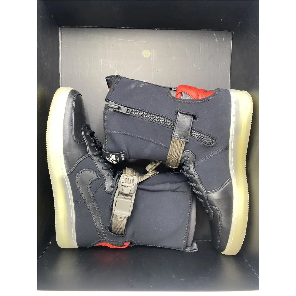 Nike shoes - Nike Air Force Downtown 1 - 649941 006 - Black/Bright Crimson (UPC: 884751147340) 5