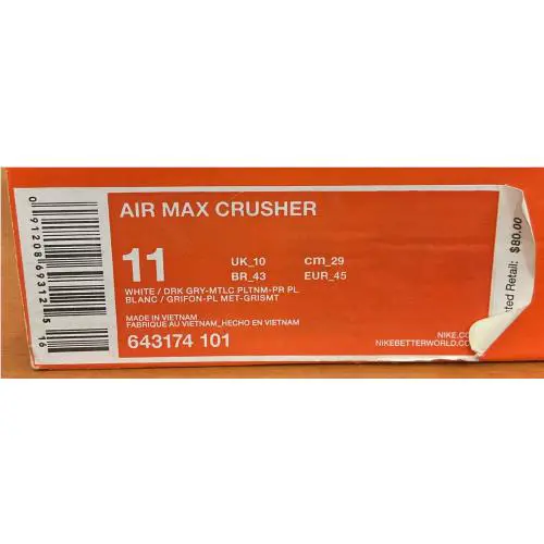 Nike shoes - Nike Air Max Crusher - Air Max Crusher - 643174 101 - White (UPC: 091208693125) 10