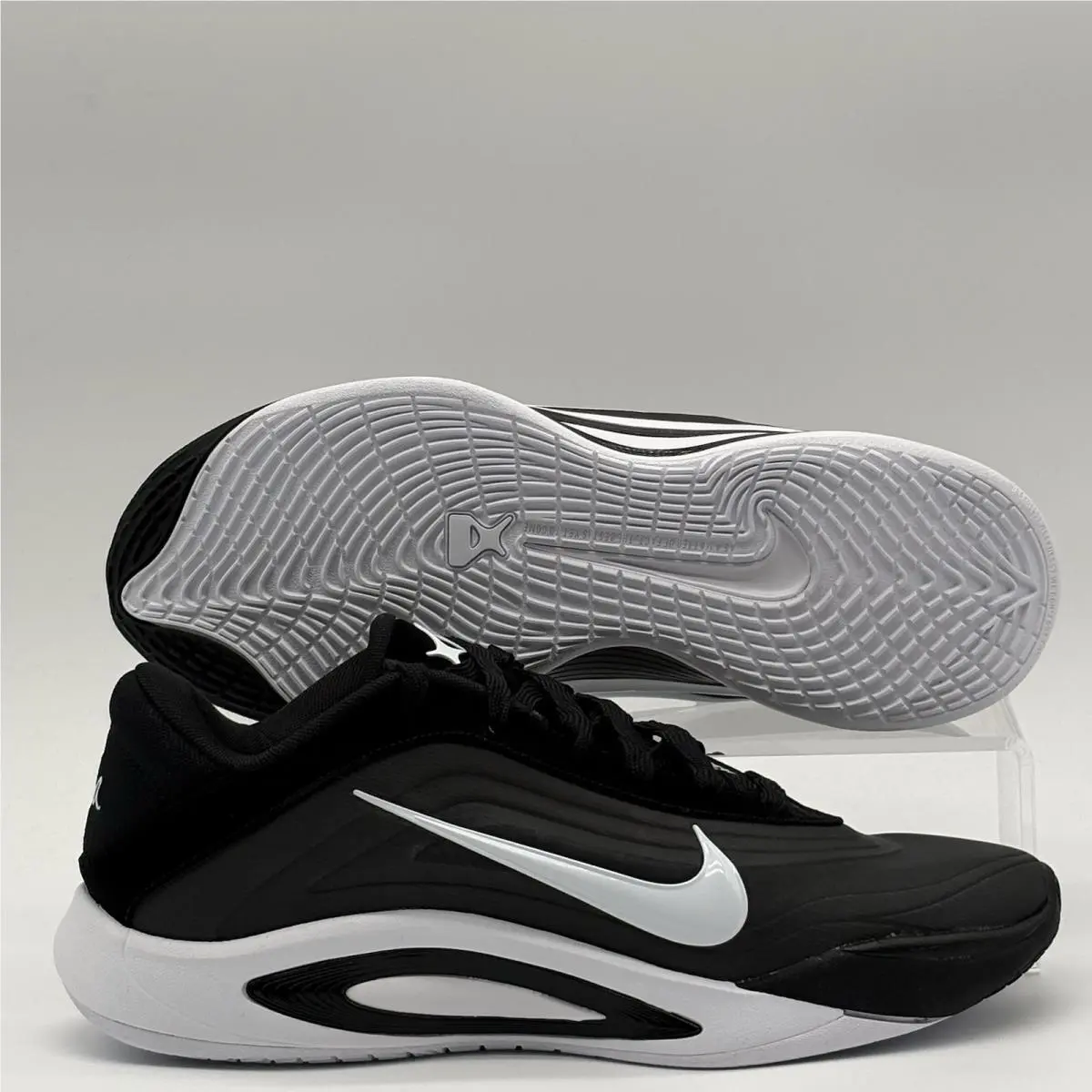 Womens Size 6 Nike A`one TB Black White Basketball Shoes HQ8500 001