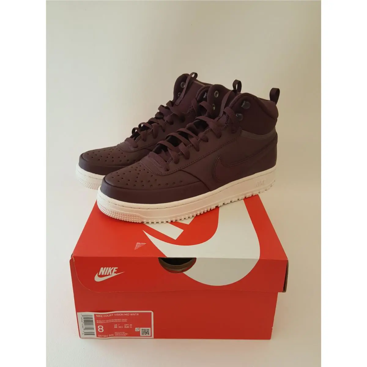 Nike shoes - Nike Court Vision Mid - Court Vision Mid - BURGUNDY 3