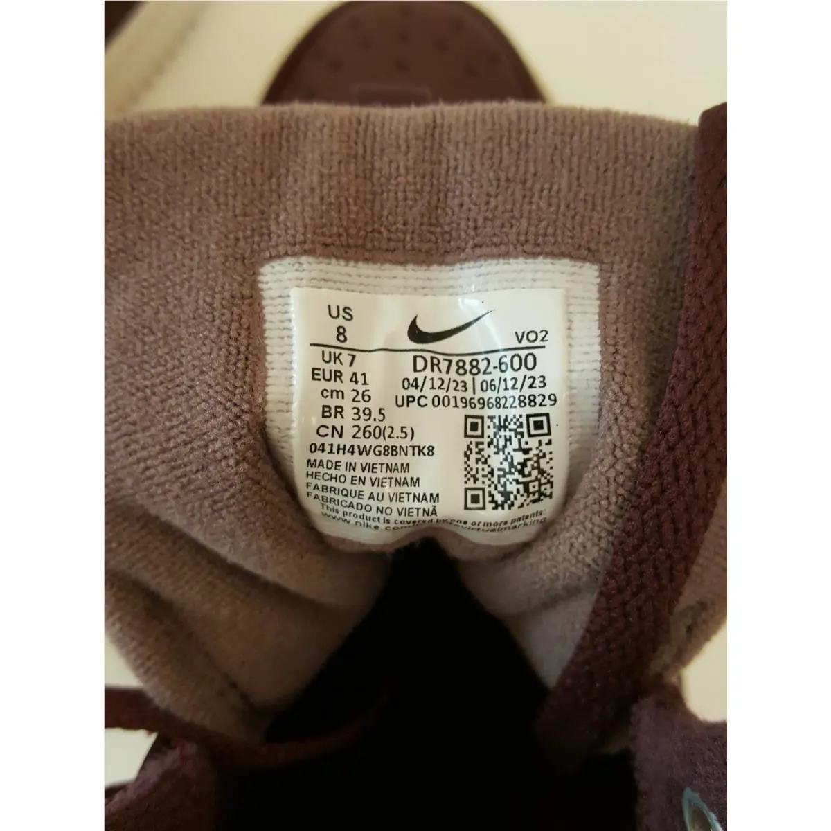 Nike shoes - Nike Court Vision Mid - Court Vision Mid - BURGUNDY 16