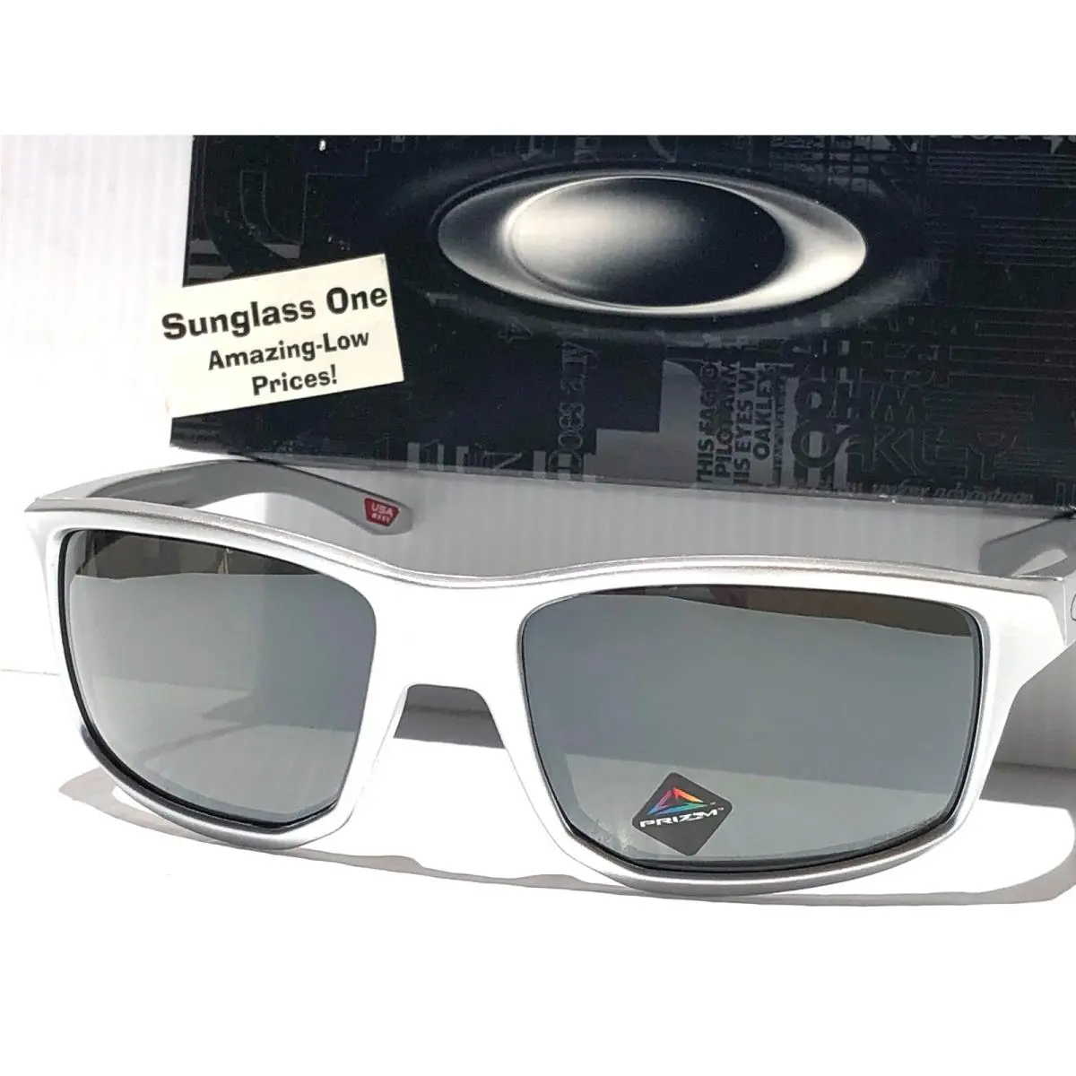 Oakley Gibston X-silver Prizm Black Lens Sunglass 9449-22 - Frame: Silver, Lens: Black