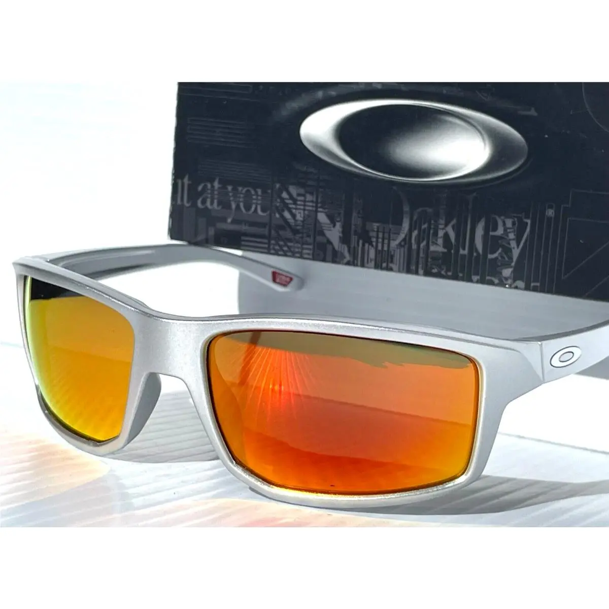 Gibston X-silver Polarized Galaxy Ruby Lens Sunglass 9449 by Oakley