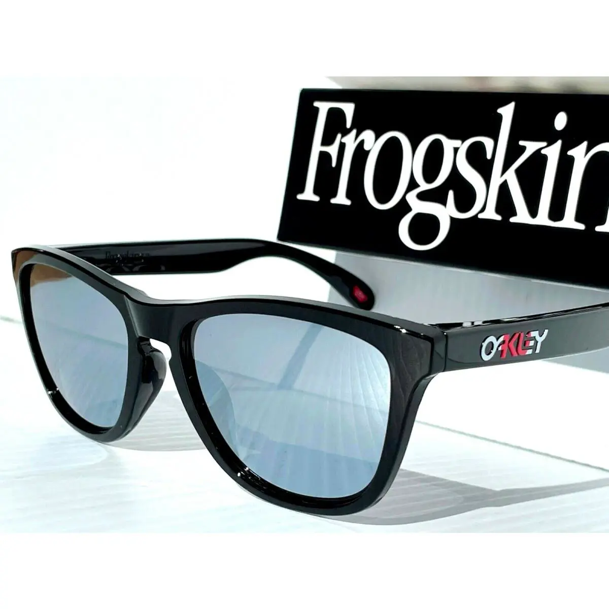 Frogskins Black Polarized Galaxy Chrome Mirror Sunglass 9245-B6 by Oakley