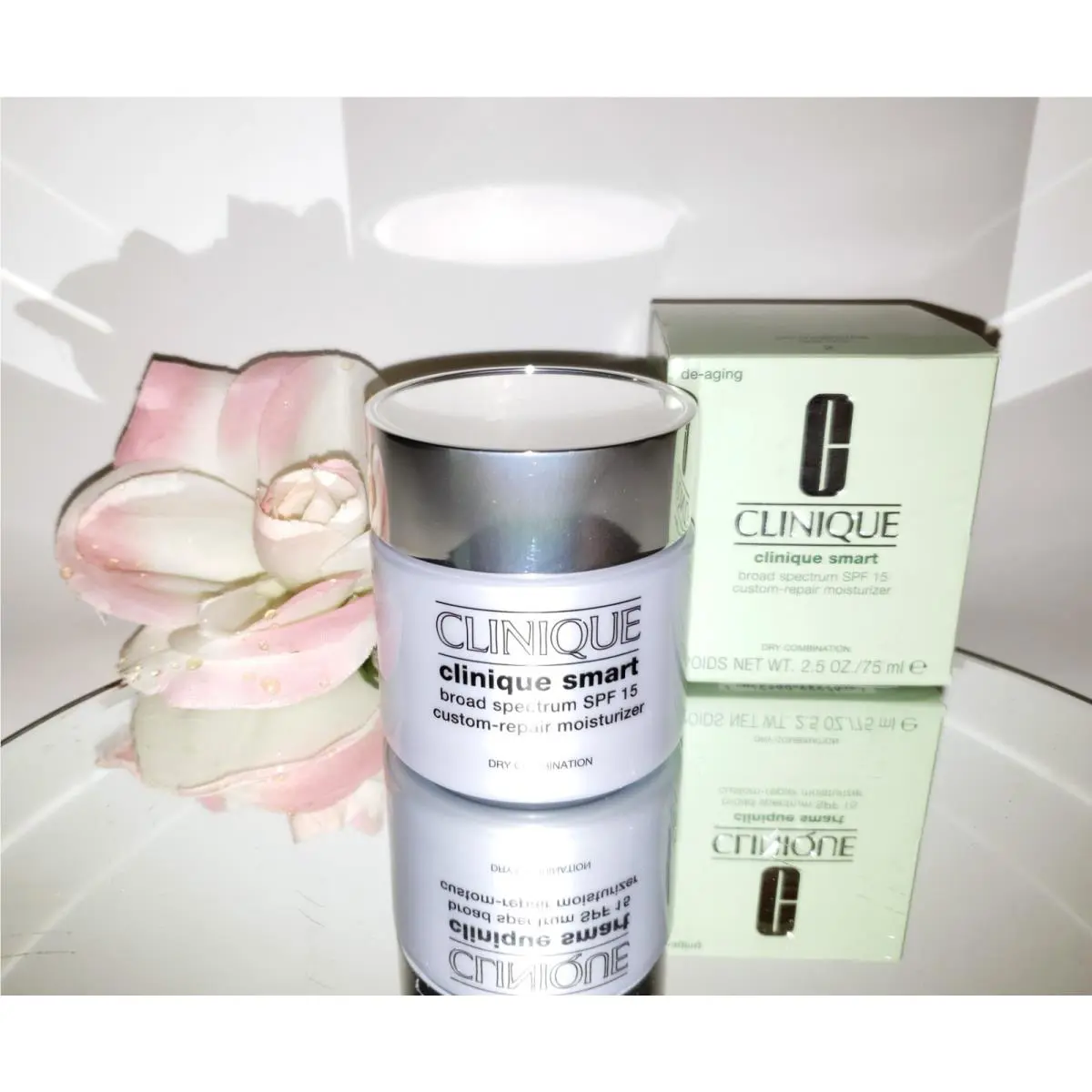 Clinique Smart Custom Repair Moisturizer Cream Spf 15 Dry Combination 2.5oz Huge