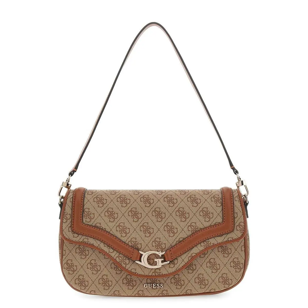 Dea 4G Logo Womens Shoulder Bag In Lattee by Guess