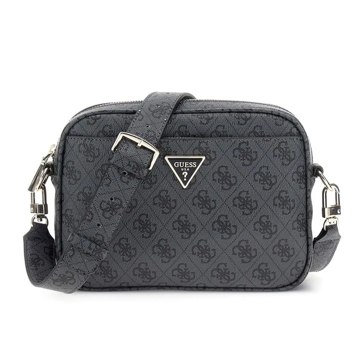 Meridian II Crossbody Leather Womens Mini Bag In Coal by Guess