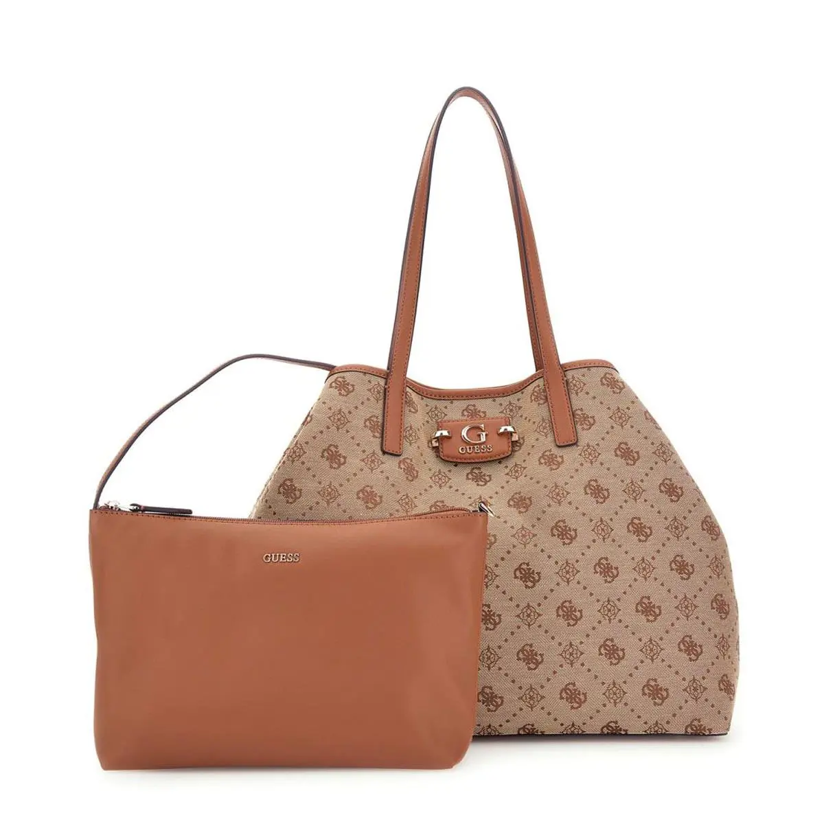 Neda Large Shopper Tote Womens Handbag In Lattee by Guess