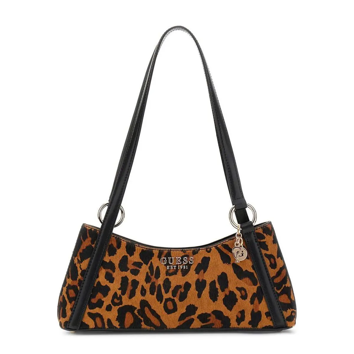 Domitilla Twin Womens Shoulder Bag In Leopard by Guess