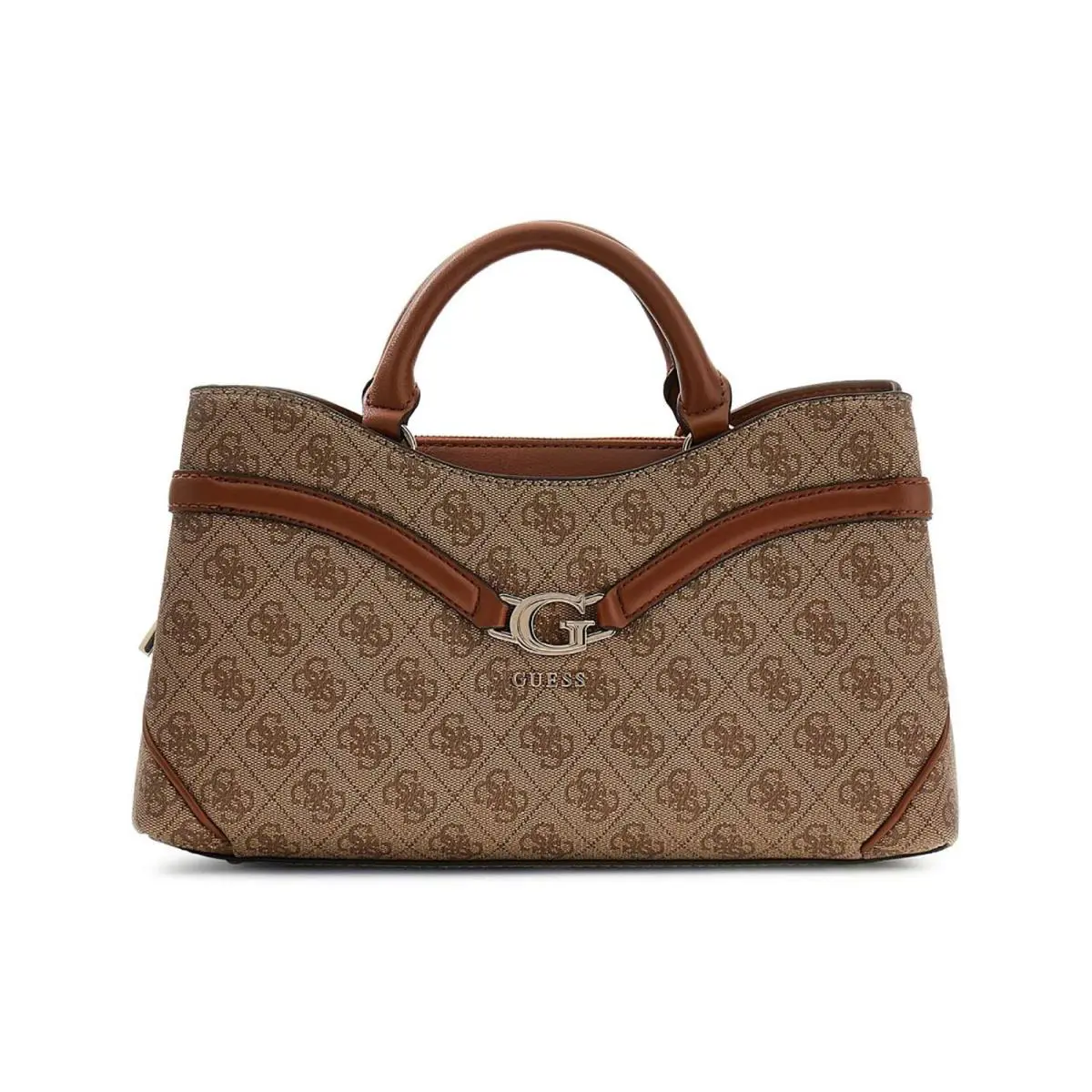 Dea 4G Logo Twin Chain Strap Womens Handbag In Lattee by Guess