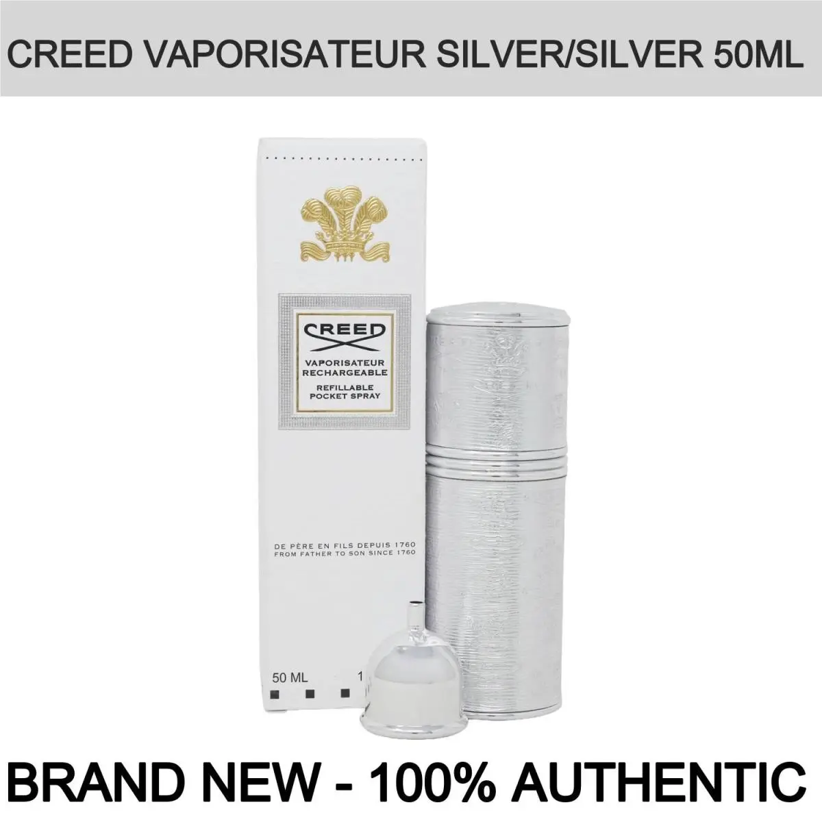 Creed Silver/silver Refillable Pocket Spray 50ml