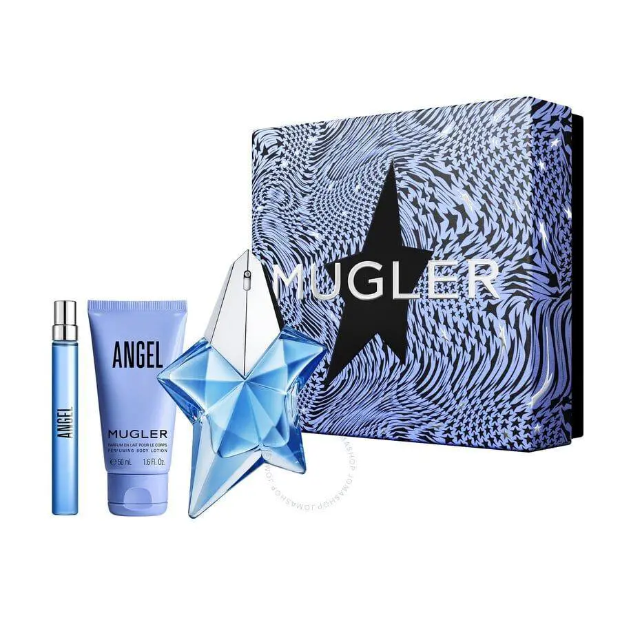 Thierry  Angel 3 Piece Gift Set 1.7 oz Edp 1.7 oz Body Lotion 0.3 oz Mini by Mugler