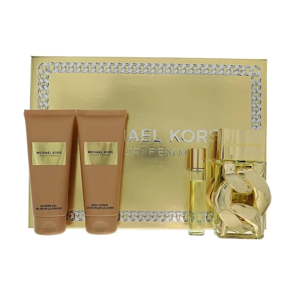 Michael Kors Pour Femme by Michael Kors Gift Set For Women 4 Piece Gift Set For