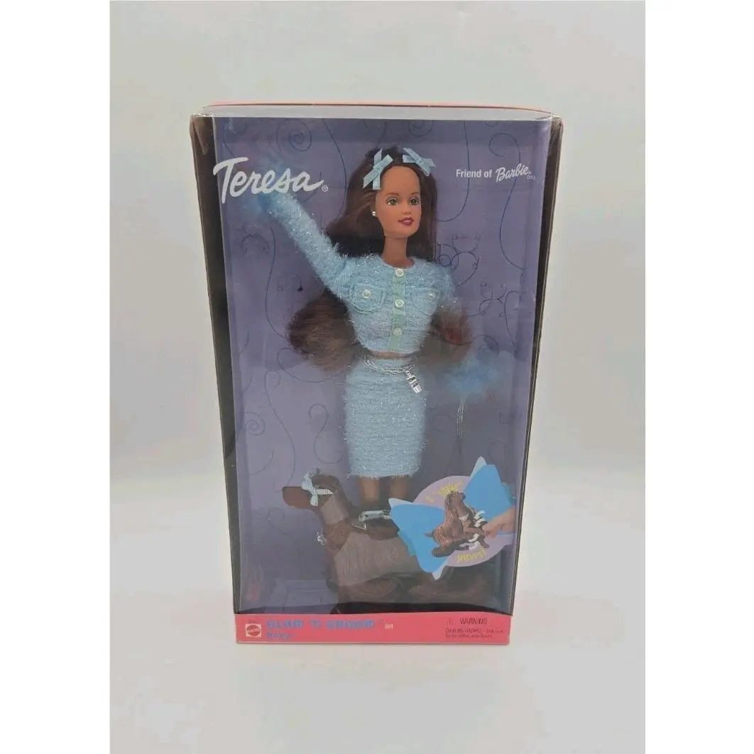 Barbie Glam `N Groom Teresa with Dog Ruby Barbie 1999 Mattel Nrfb Clean
