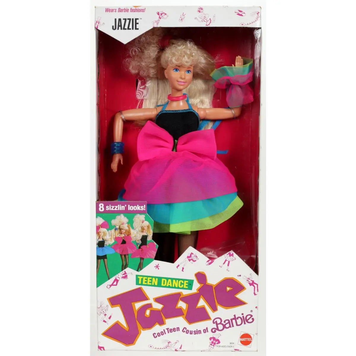 Vintage Teen Dance Jazzie Cousin of Barbie Doll 3634 Never Removed From Box 1988