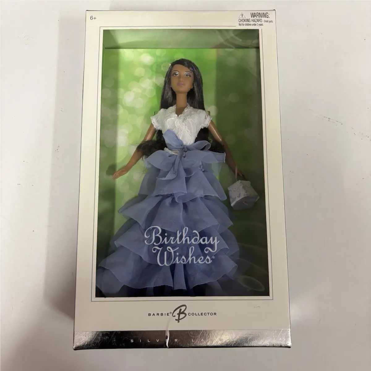 2000 Mattel Birthday Wishes Barbie African American Silver Label G8061 Nrfb