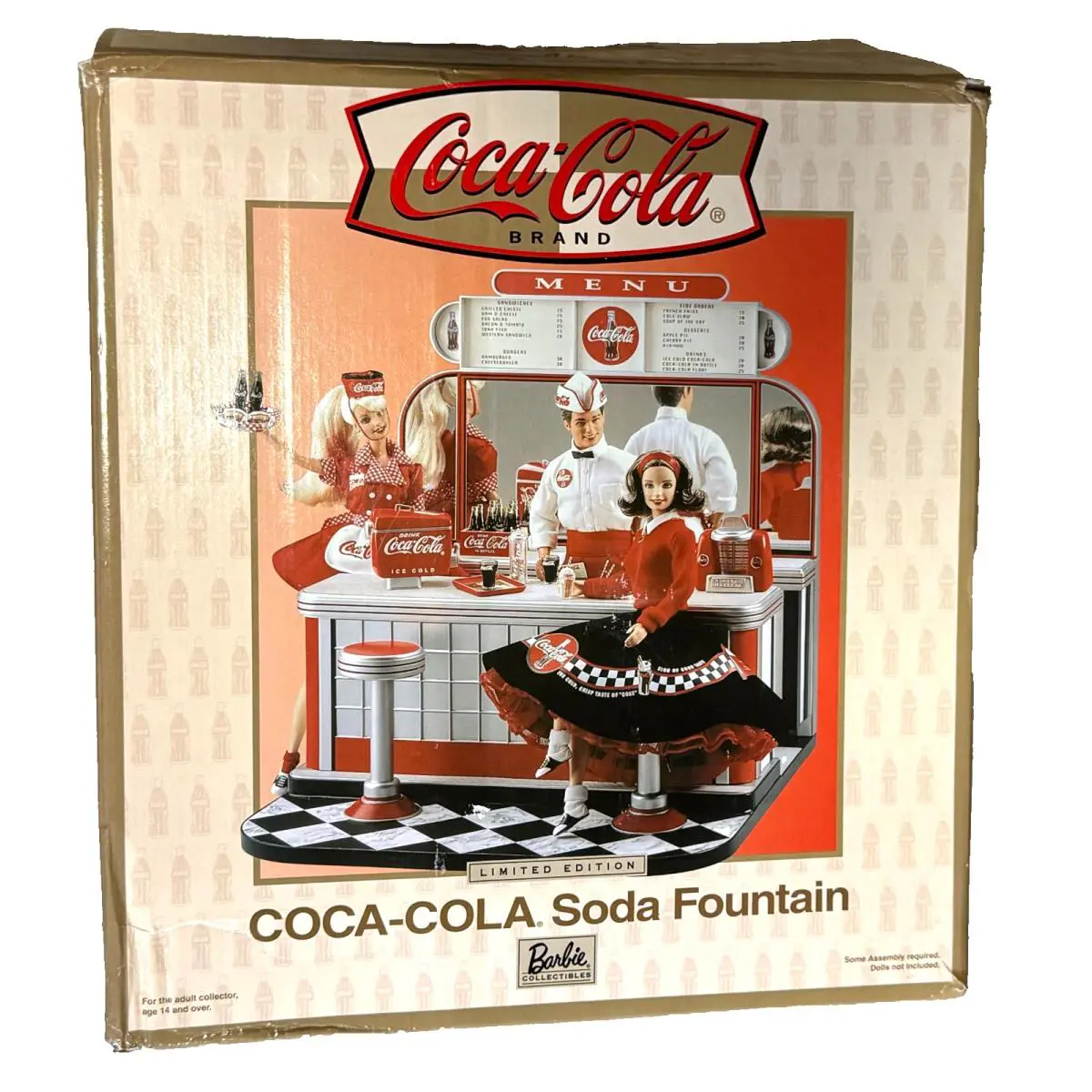BK Barbie Doll 2000 Coca Cola Soda Fountain Playset 26980
