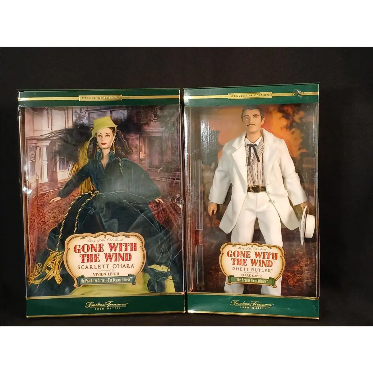 Barbie 2001 Gone with The Wind Set w/ Rhett Butler Vivien Leigh 53854- 29771
