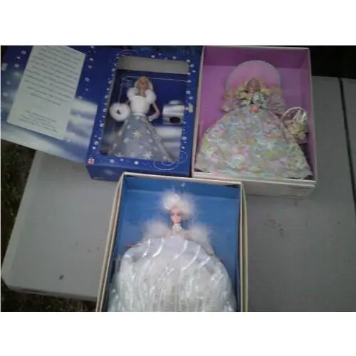 Vintage 1994-96 Barbie Enchanted Seasons Collection Complete Set Of 2 Snow Sensa