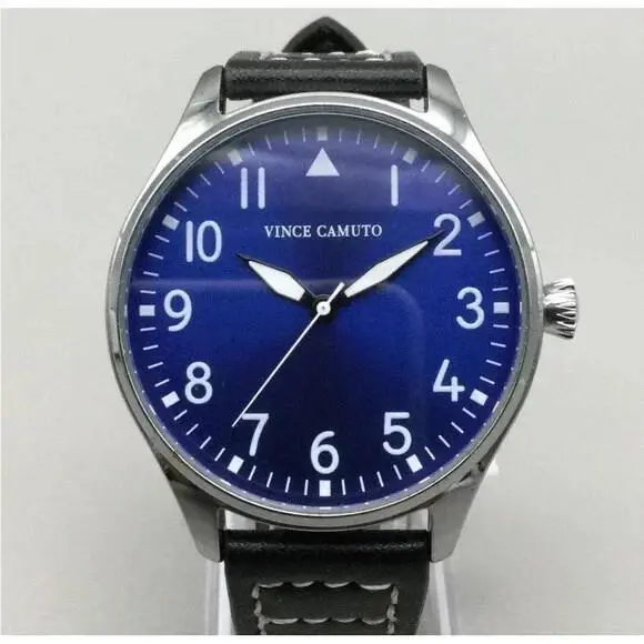 Blue Face Men s Watch Leather Strap by Vince Camuto