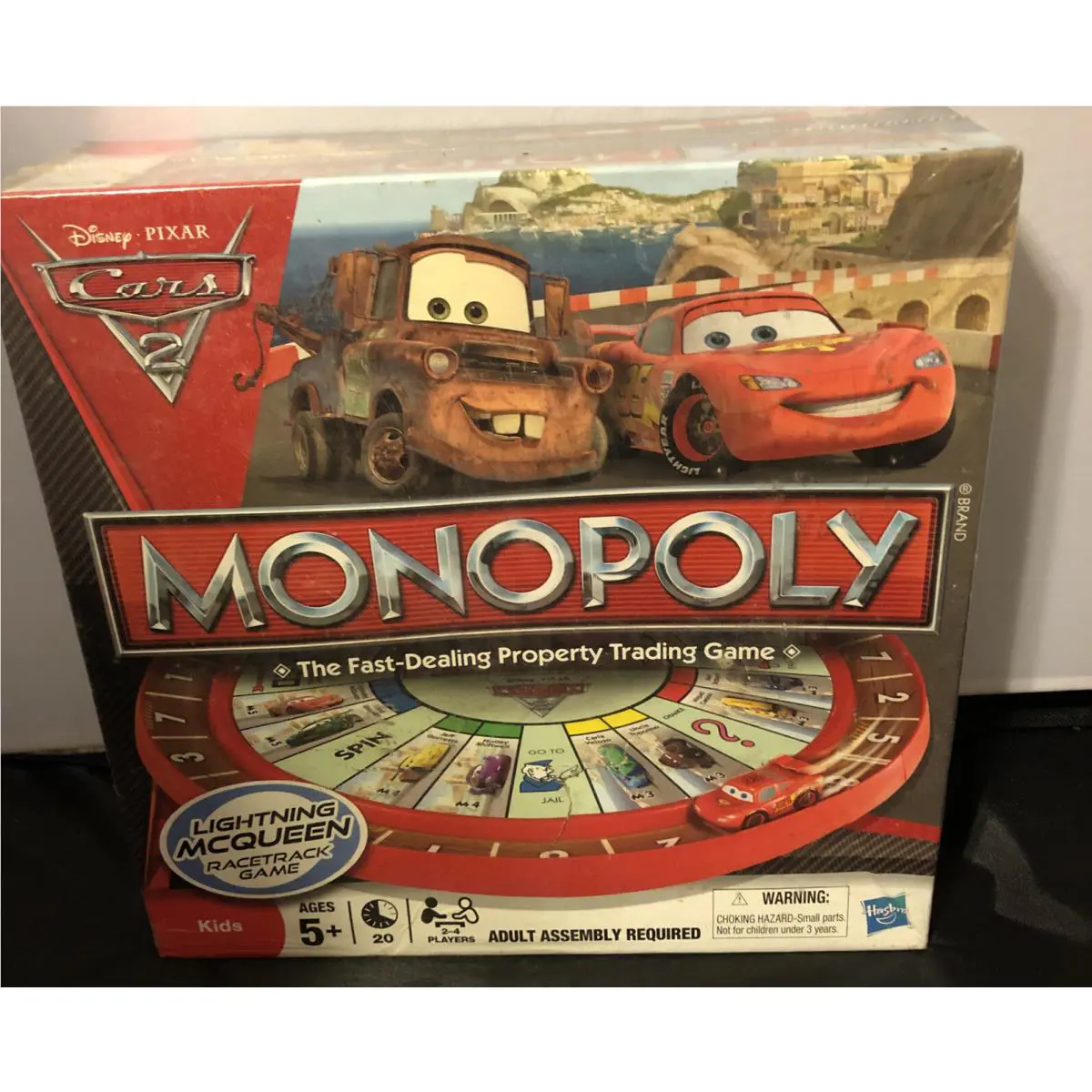 Disney Pixar Monopoly Cars 2 Racetrack Game Hasbro
