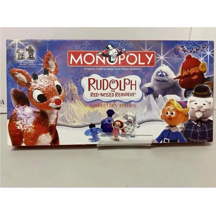 Monopoly Rudolph The Red-nosed Reindeer Collectors Ed Hasbro 2005-sealed-Vtg