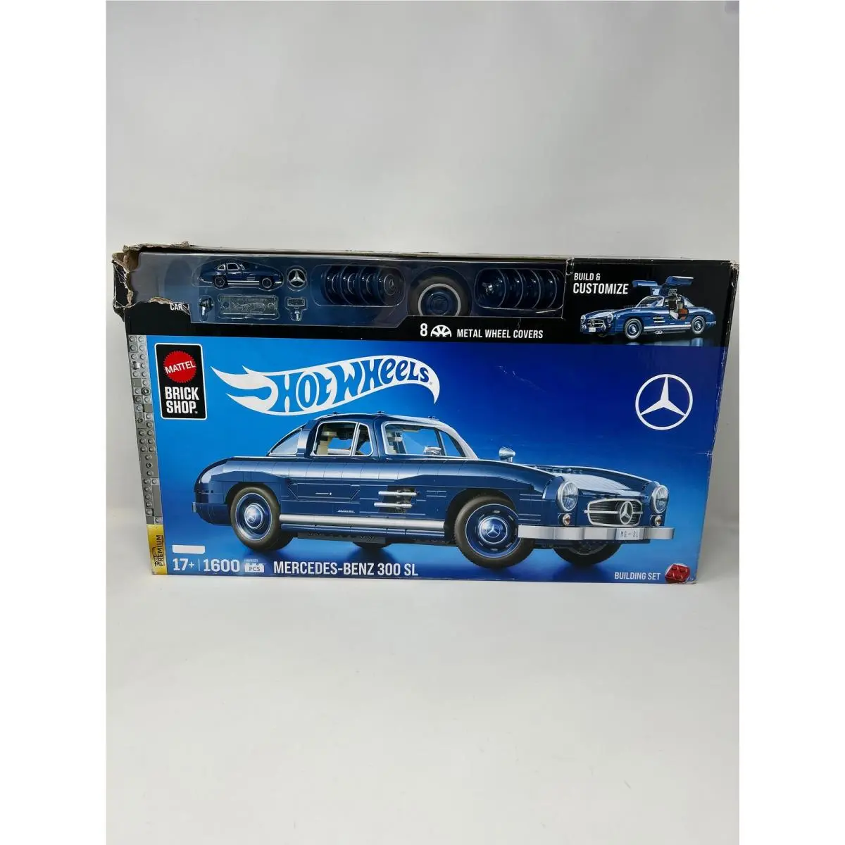 Mattel Brick Shop Hot Wheels Premium Series Building Set Mercedes-benz 300 SL w