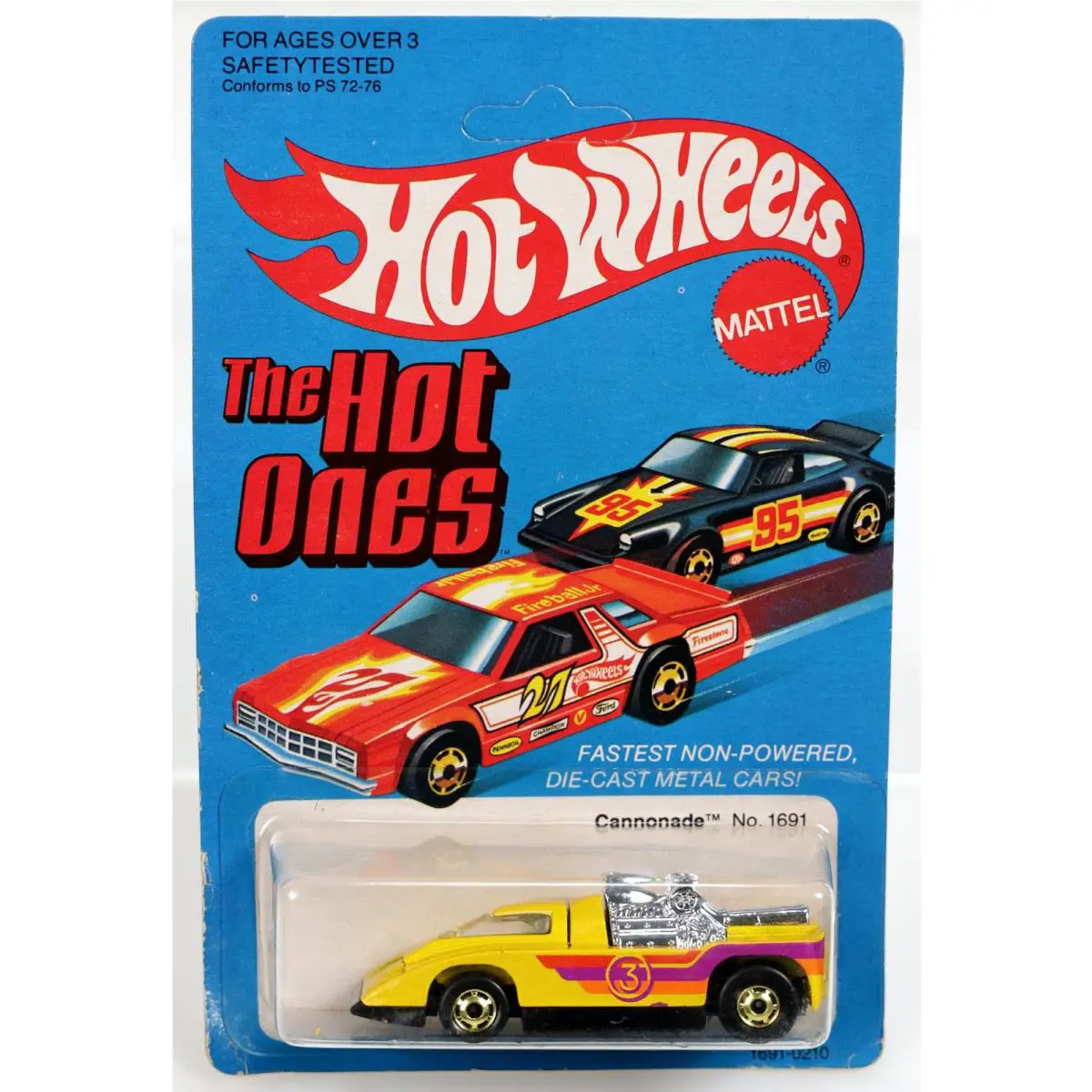 Vintage Hot Wheels Cannonade The Hot Ones Series - 1691 Nrfp 1981 Yellow 1:64