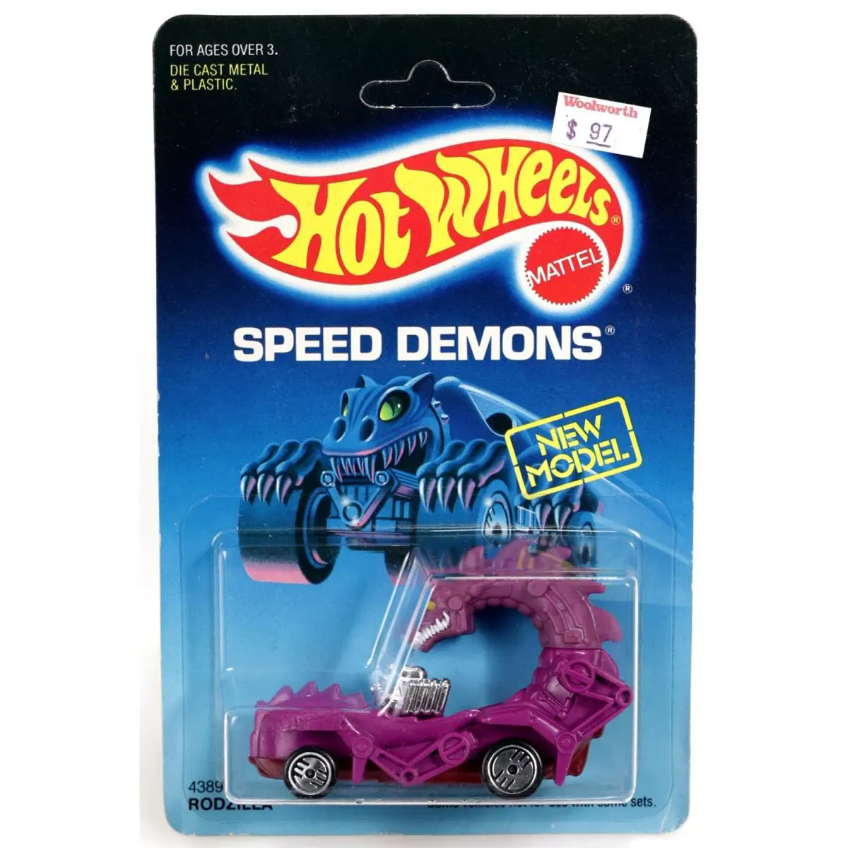 Vintage Hot Wheels Rodzilla Speed Demons Series - 4389 Nrfp 1986 Purple 1:64