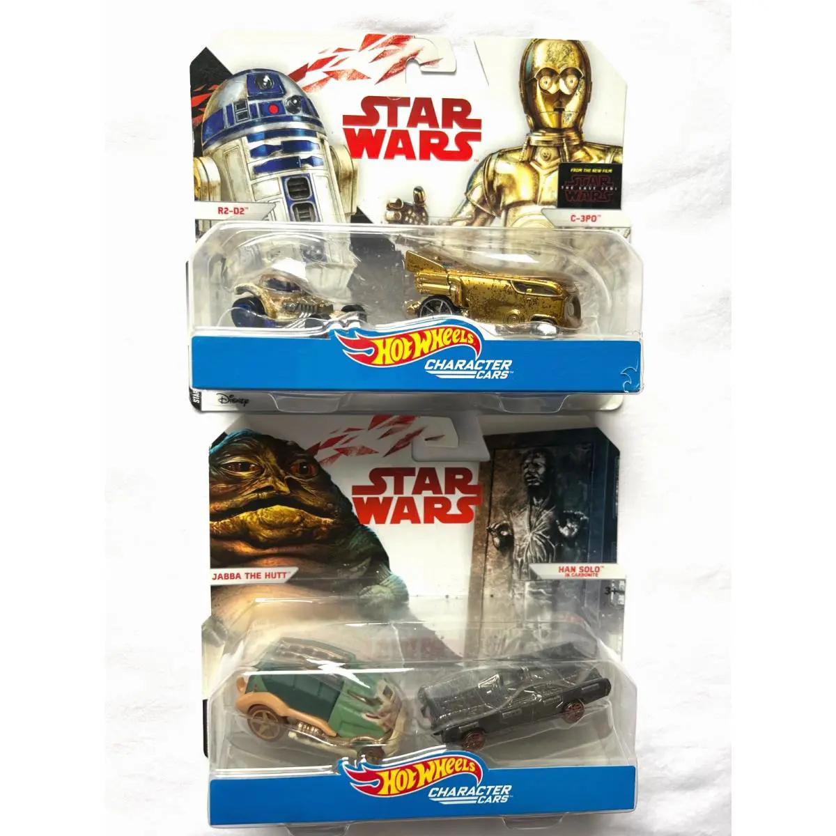 Hot Jabba The Hutt & Han Solo in Carbonite & R2-D2 & C-3PO Wheels 2017 Star Wars Jabba The Hutt Han Solo in Carbonite R2-D2 C-3PO